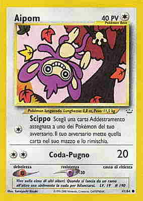 Aipom 041 — Neo Revelation (Italian Pokémon TCG card)
