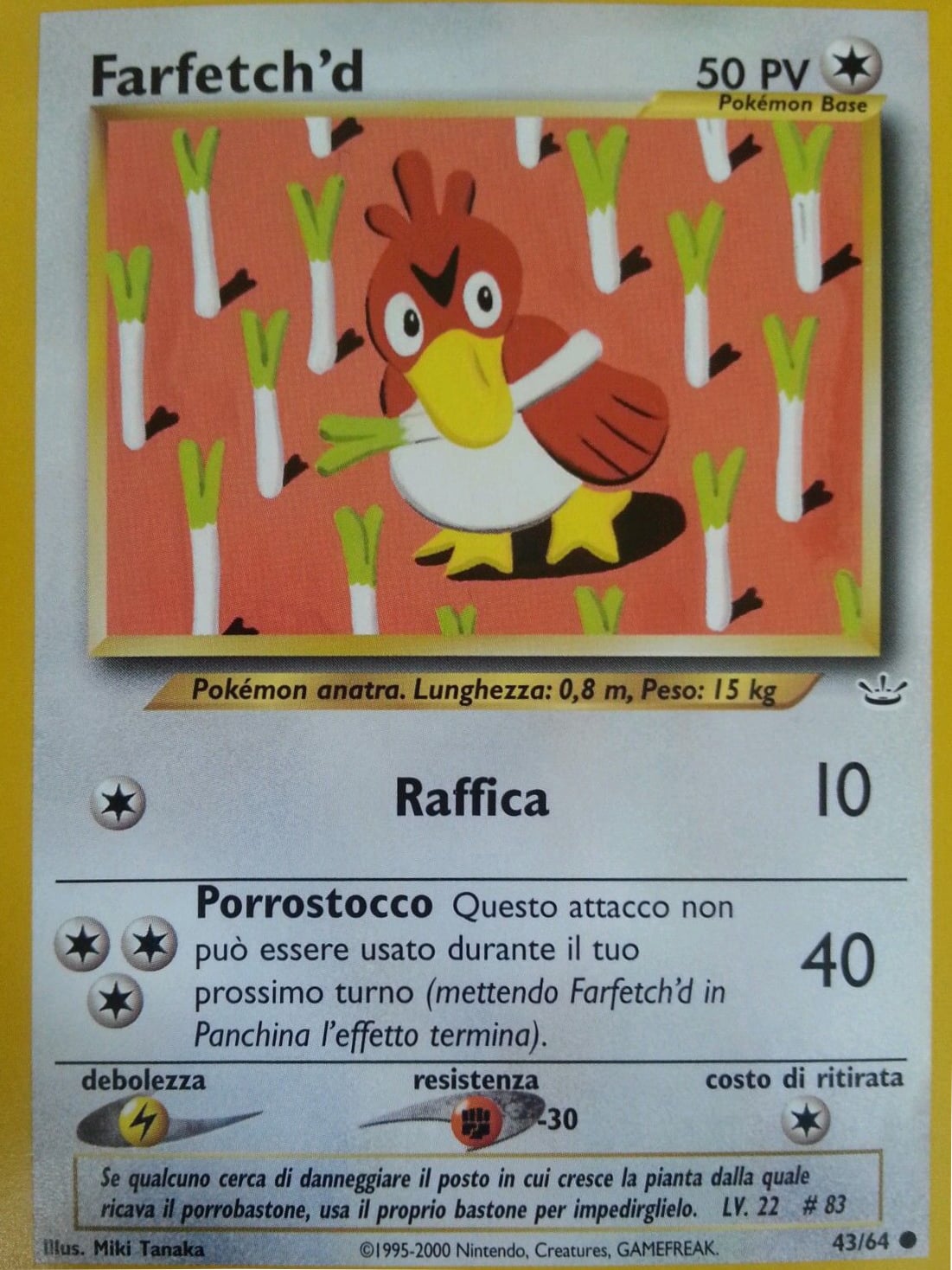Farfetch'd 043 — Neo Revelation (Italian Pokémon TCG card)