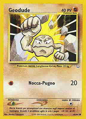 Geodude 044 — Neo Revelation (Italian Pokémon TCG card)