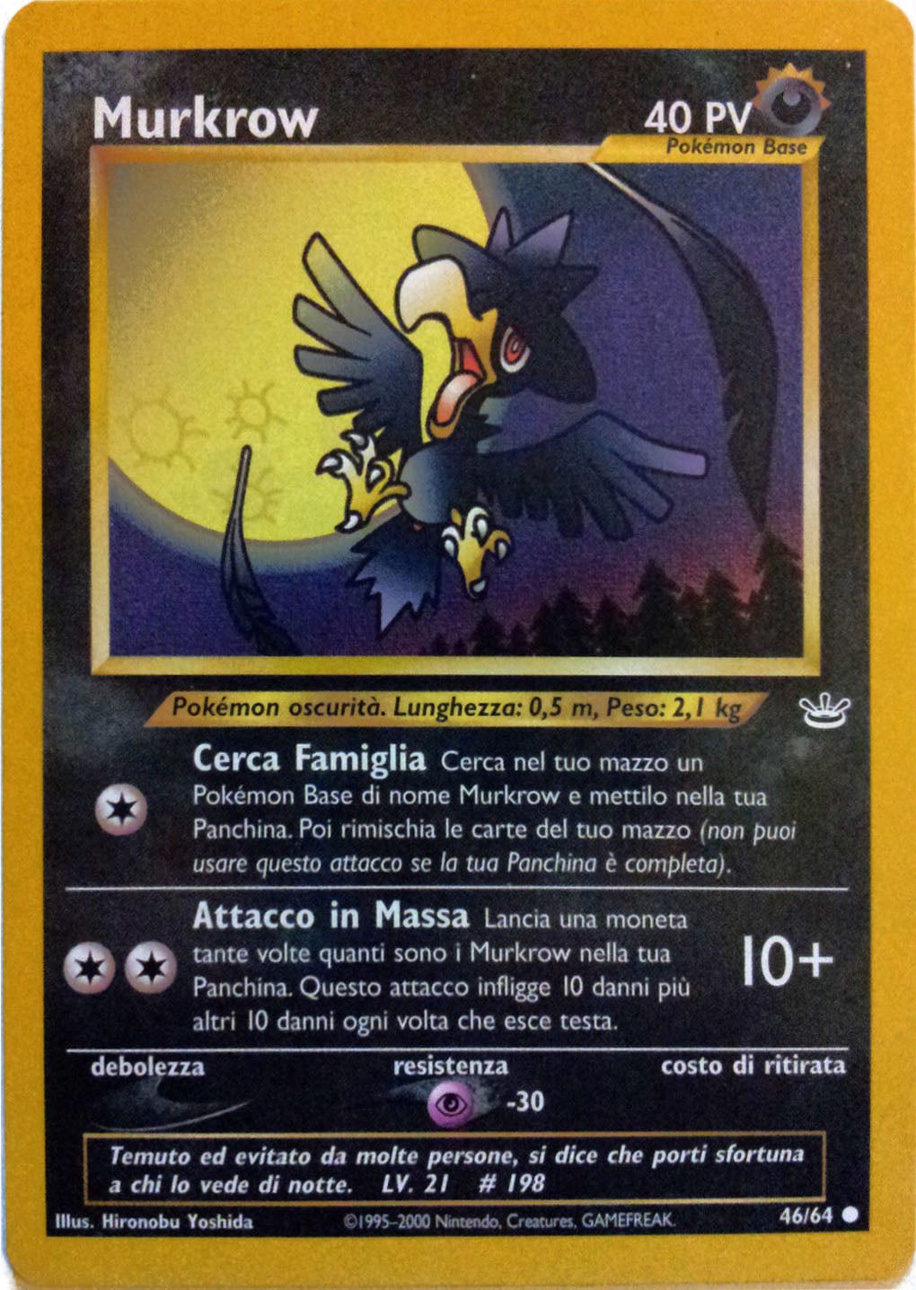 Murkrow 046 — Neo Revelation (Italian Pokémon TCG card)
