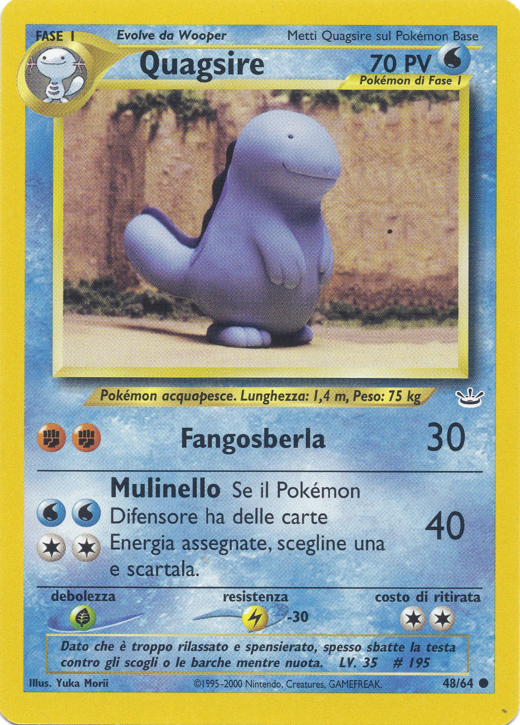 Quagsire 048 — Neo Revelation (Italian Pokémon TCG card)