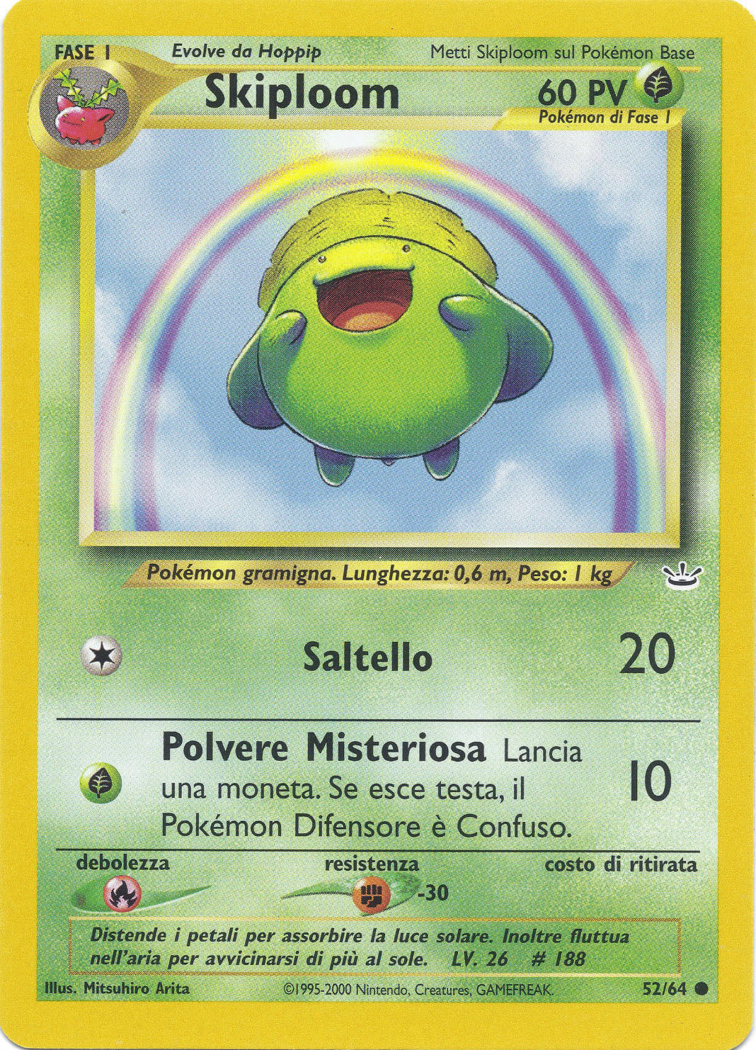 Skiploom 052 — Neo Revelation (Italian Pokémon TCG card)