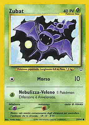 Zubat 059 — Neo Revelation (Italian Pokémon TCG card)