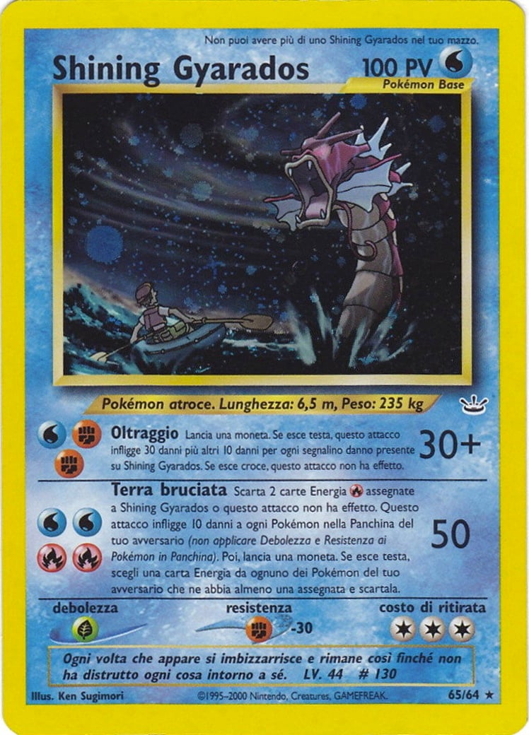 Shining Gyarados 065 — Neo Revelation (Italian Pokémon TCG card)
