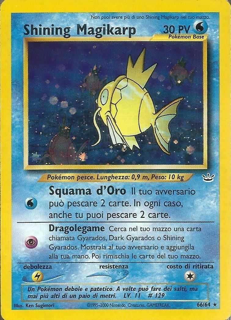 Shining Magikarp 066 — Neo Revelation (Italian Pokémon TCG card)