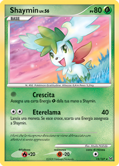 Shaymin 015/133 — Platino (Italian Pokémon TCG card)