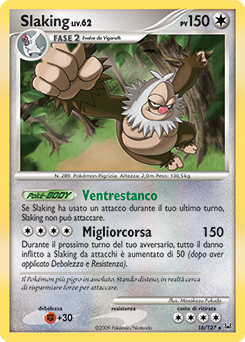 Slaking 016/133 — Platino (Italian Pokémon TCG card)
