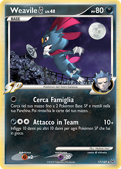 Weavile G 017/133 — Platino (Italian Pokémon TCG card)