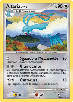 Altaria 018/133 — Platino (Italian Pokémon TCG card)