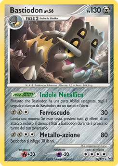 Bastiodon 020/133 — Platino (Italian Pokémon TCG card)