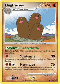 Dugtrio 024/133 — Platino (Italian Pokémon TCG card)
