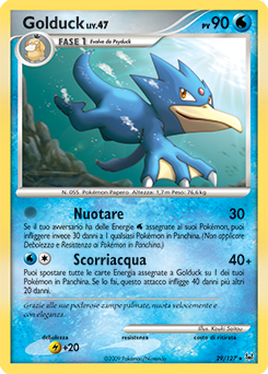 Golduck 029/133 — Platino (Italian Pokémon TCG card)