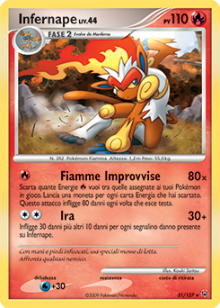 Infernape 031/133 — Platino (Italian Pokémon TCG card)
