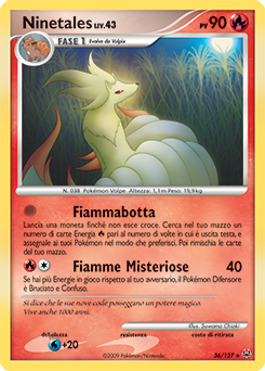 Ninetales 036/133 — Platino (Italian Pokémon TCG card)