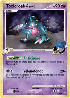 Toxicroak G 040/133 — Platino (Italian Pokémon TCG card)