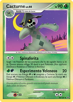 Cacturne 042/133 — Platino (Italian Pokémon TCG card)