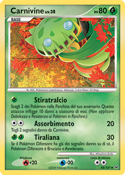 Carnivine 043/133 — Platino (Italian Pokémon TCG card)