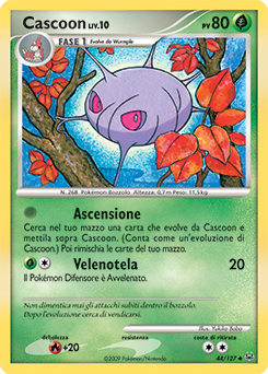 Cascoon 044/133 — Platino (Italian Pokémon TCG card)