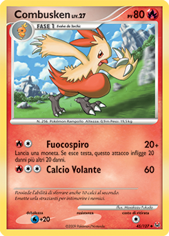 Combusken 045/133 — Platino (Italian Pokémon TCG card)