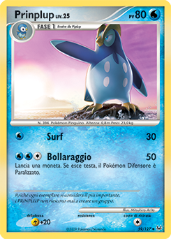 Prinplup 059/133 — Platino (Italian Pokémon TCG card)