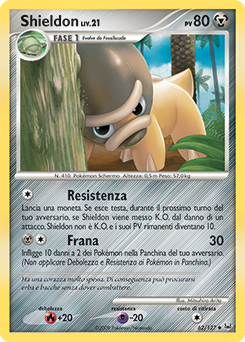 Shieldon 062/133 — Platino (Italian Pokémon TCG card)