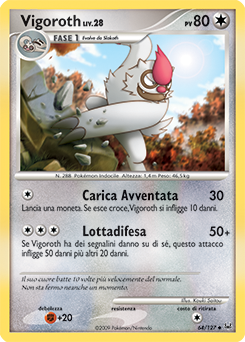 Vigoroth 064/133 — Platino (Italian Pokémon TCG card)