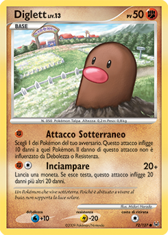 Diglett 072/133 — Platino (Italian Pokémon TCG card)