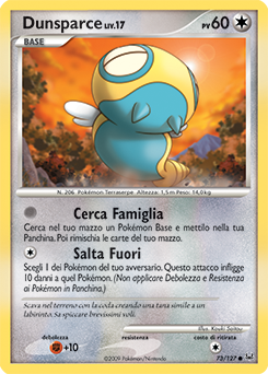 Dunsparce 073/133 — Platino (Italian Pokémon TCG card)