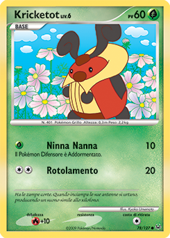 Kricketot 078/133 — Platino (Italian Pokémon TCG card)