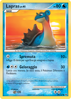 Lapras 079/133 — Platino (Italian Pokémon TCG card)