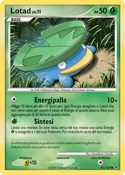 Lotad 081/133 — Platino (Italian Pokémon TCG card)
