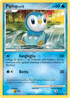 Piplup 085/133 — Platino (Italian Pokémon TCG card)