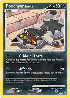 Poochyena 086/133 — Platino (Italian Pokémon TCG card)