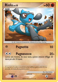 Riolu 091/133 — Platino (Italian Pokémon TCG card)