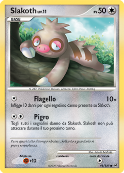 Slakoth 095/133 — Platino (Italian Pokémon TCG card)