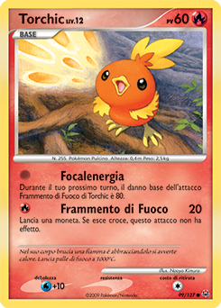 Torchic 099/133 — Platino (Italian Pokémon TCG card)