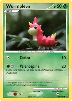 Wurmple 103/133 — Platino (Italian Pokémon TCG card)
