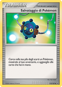 Pokémon Rescue 115/133 — Platino (Italian Pokémon TCG card)