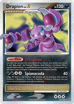 Drapion LV.X 123/133 — Platino (Italian Pokémon TCG card)