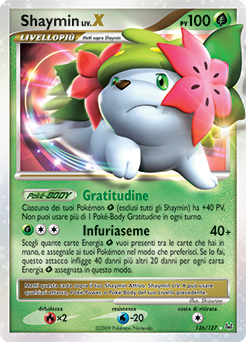 Shaymin LV.X 126/133 — Platino (Italian Pokémon TCG card)
