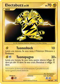 Electabuzz 128/133 — Platino (Italian Pokémon TCG card)