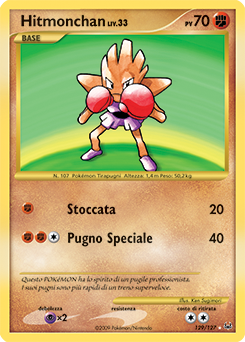 Hitmonchan 129/133 — Platino (Italian Pokémon TCG card)