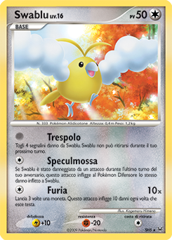 Swablu SH5 — Platino (Italian Pokémon TCG card)