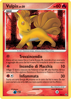 Vulpix SH6 — Platino (Italian Pokémon TCG card)