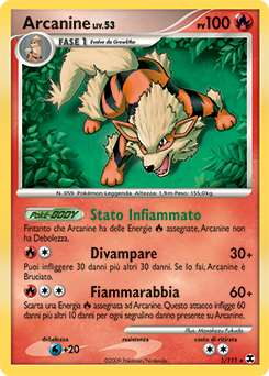 Arcanine 001/119 — L’Ascesa dei Rivali (Italian Pokémon TCG card)
