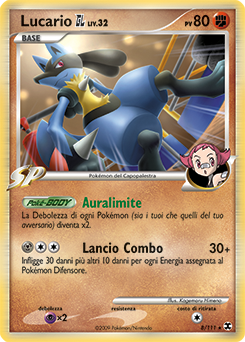 Lucario GL 008/119 — L’Ascesa dei Rivali (Italian Pokémon TCG card)
