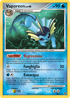 Vaporeon 034/119 — L’Ascesa dei Rivali (Italian Pokémon TCG card)