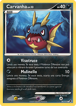 Carvanha 058/119 — L’Ascesa dei Rivali (Italian Pokémon TCG card)