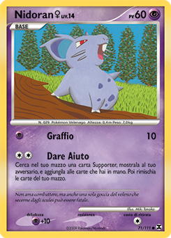 Nidoran ♀ 071/119 — L’Ascesa dei Rivali (Italian Pokémon TCG card)