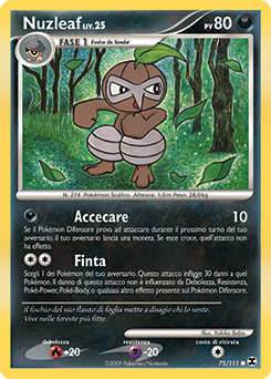 Nuzleaf 075/119 — L’Ascesa dei Rivali (Italian Pokémon TCG card)